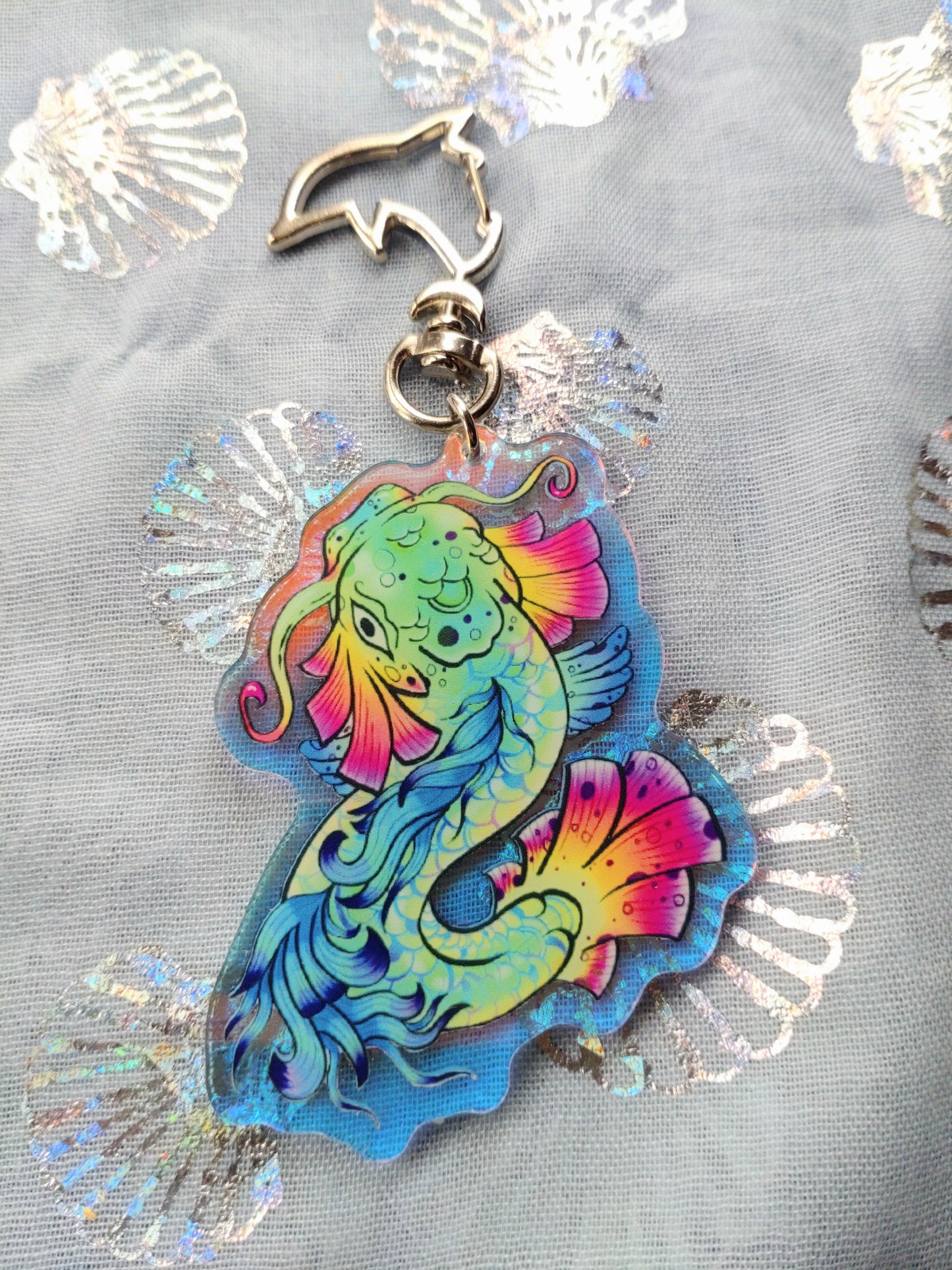 Rainbow/Prismatic Acrylic Keyring - RAINBOW FISH