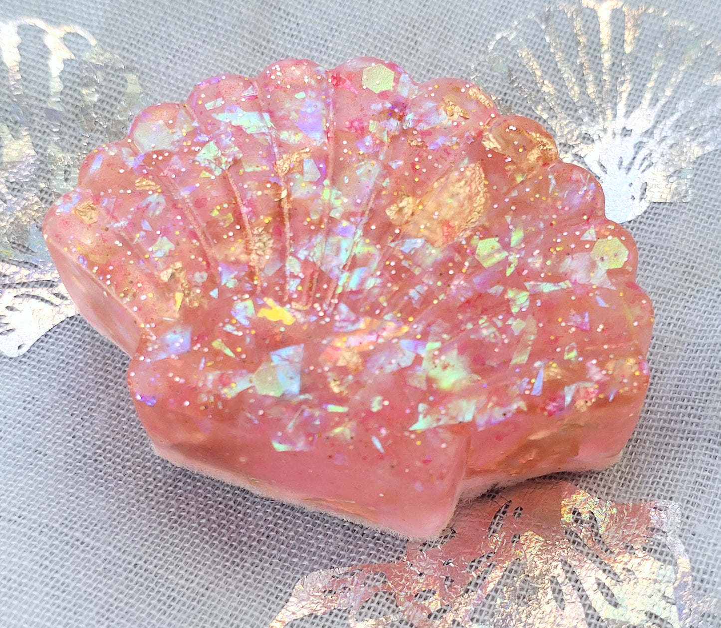 Fridge Magnet - PINK IRIDESCENT SHELL
