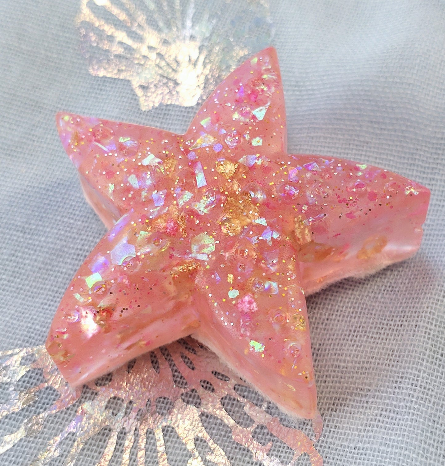 Fridge Magnet - PINK RESIN STARFISH