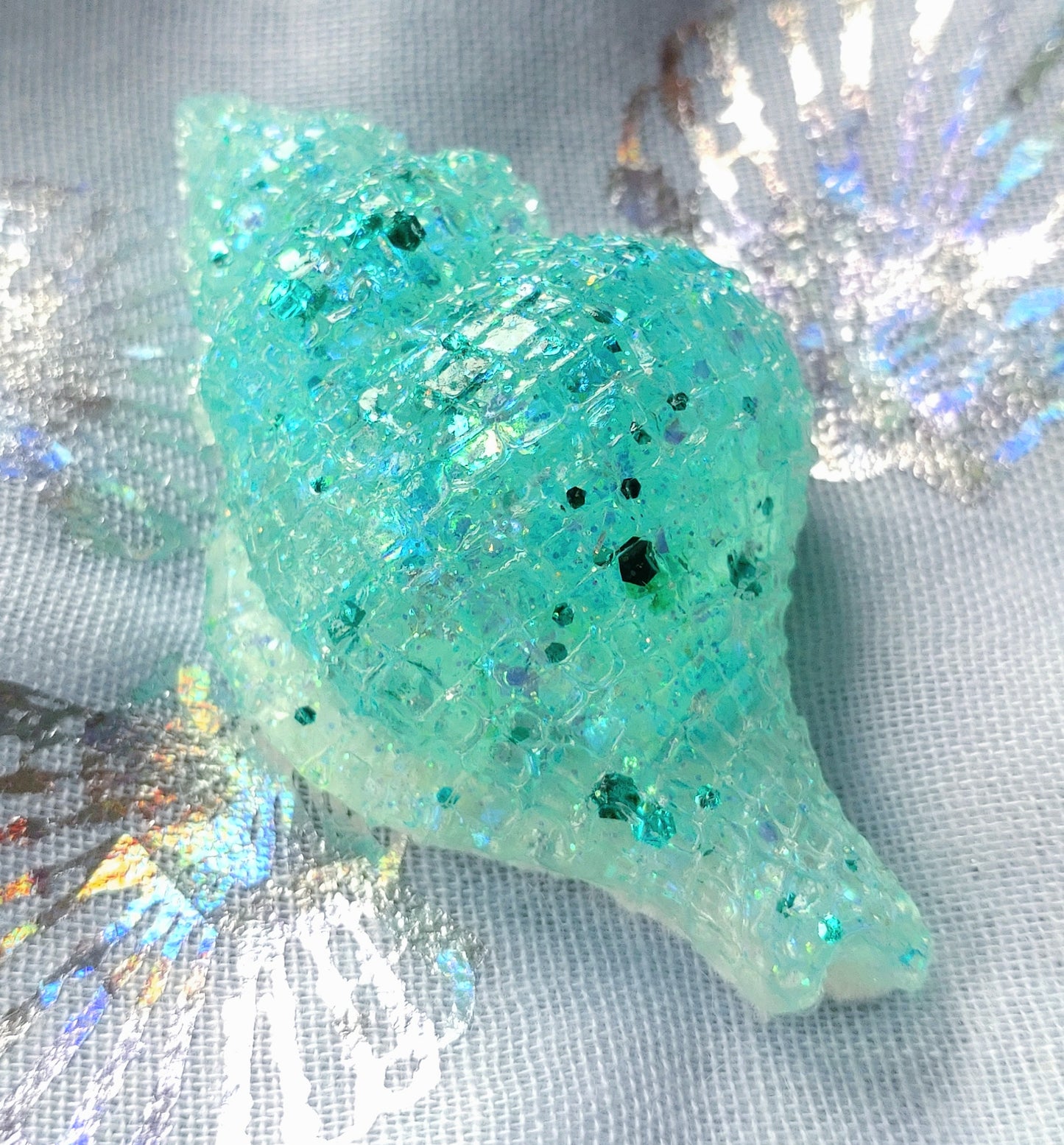 Fridge Magnet - TURQUOISE RESIN CONCH SHELL