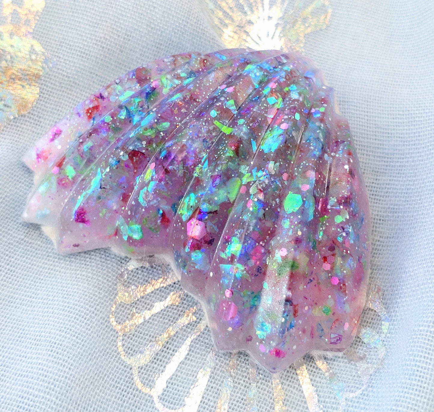 Fridge Magnet - PURPLE RESIN MERMAID TAIL