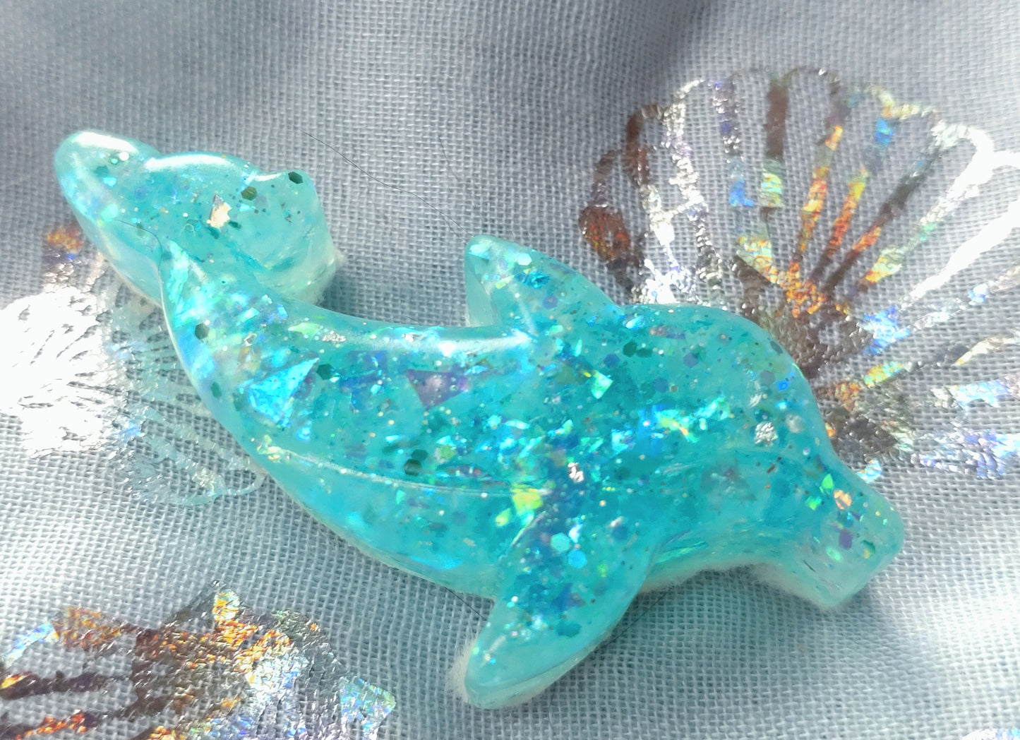 Fridge Magnet - TURQUOISE RESIN DOLPHIN