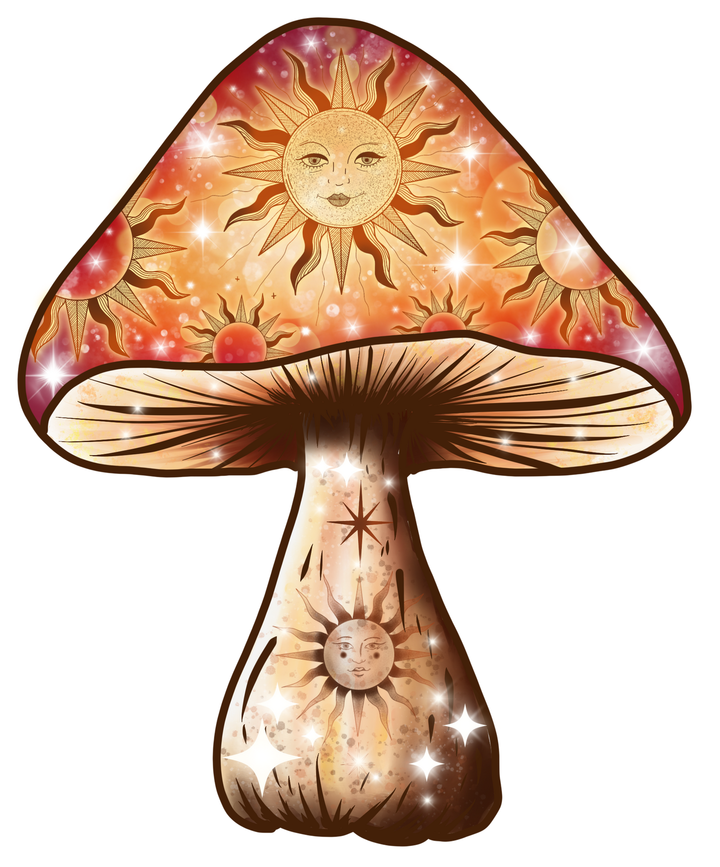 Mushroom Sticker - SUN MUSHROOM