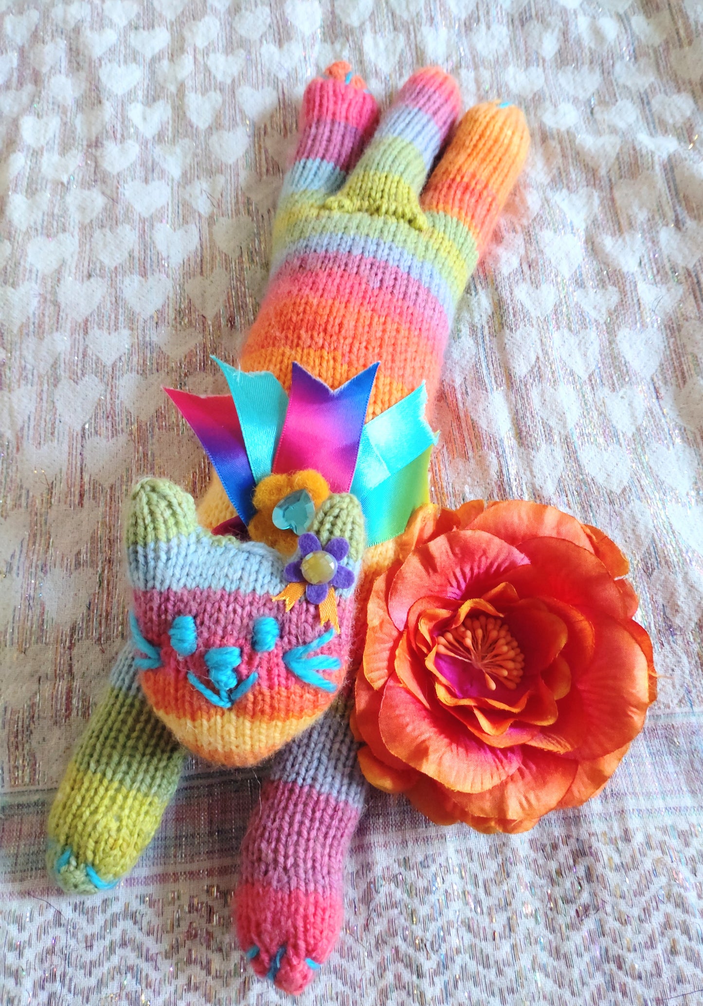 Original Design Fair Isle Feline (small) - CALYPSO