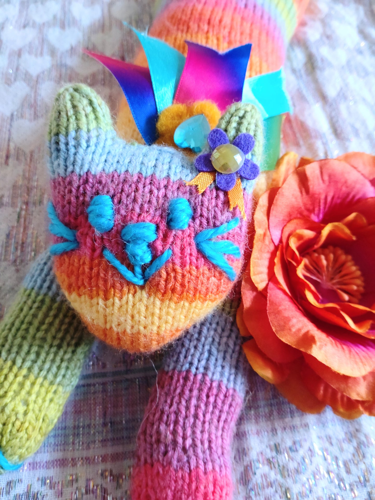 Original Design Fair Isle Feline (small) - CALYPSO