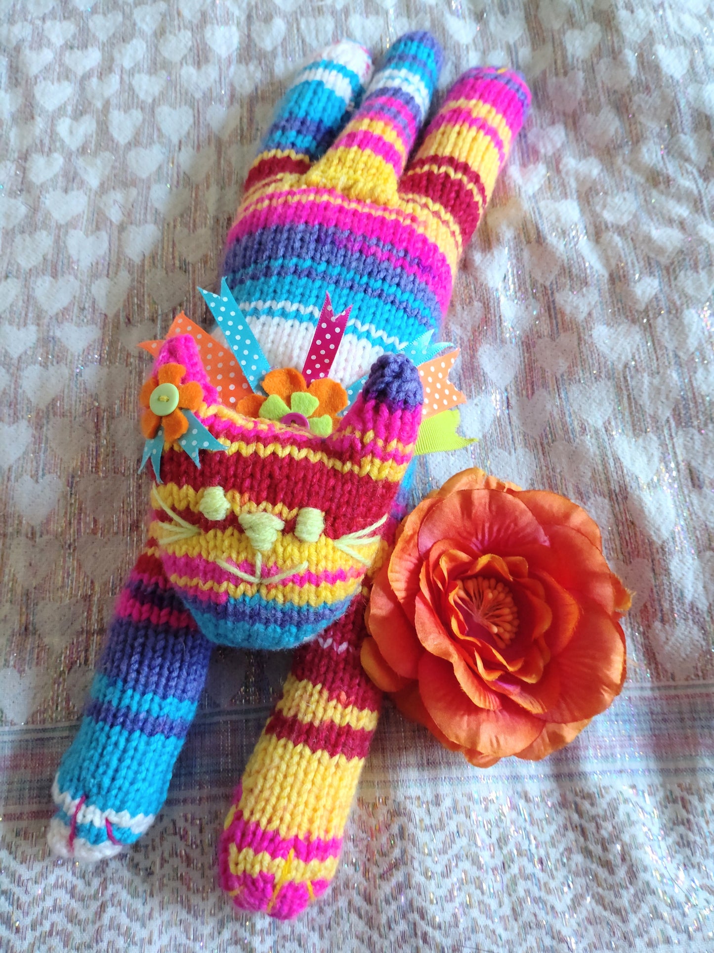 Original Design Fair Isle Feline (small) - CARNIVAL