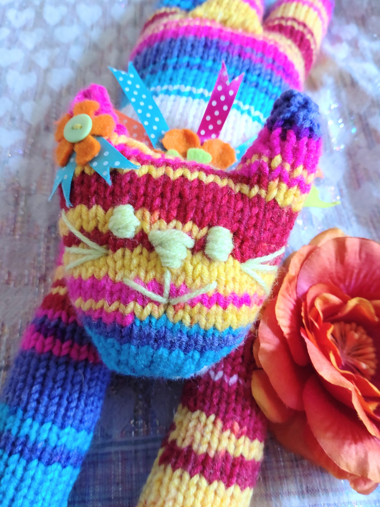 Original Design Fair Isle Feline (small) - CARNIVAL
