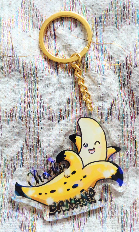 Rainbow/Prismatic Acrylic Keyring - CHEEKY BANANA