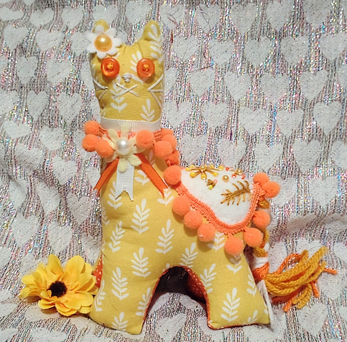 Patchwork Cat (Small) YELLOW NORDIC