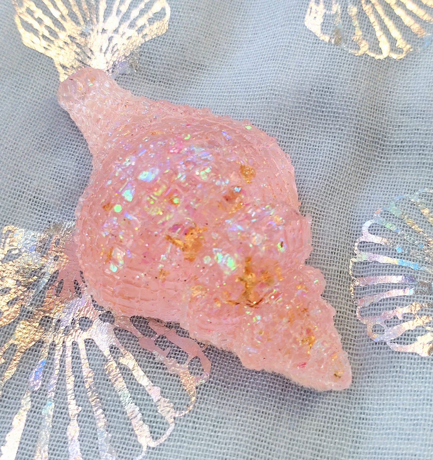 Fridge Magnet - PINK RESIN WHELK