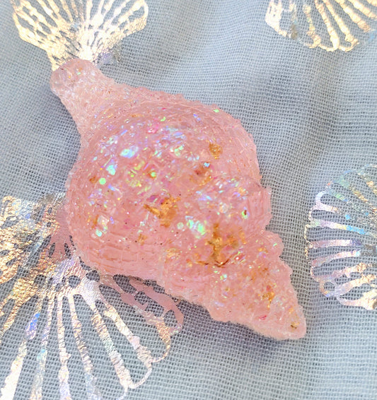 Fridge Magnet - PINK RESIN WHELK