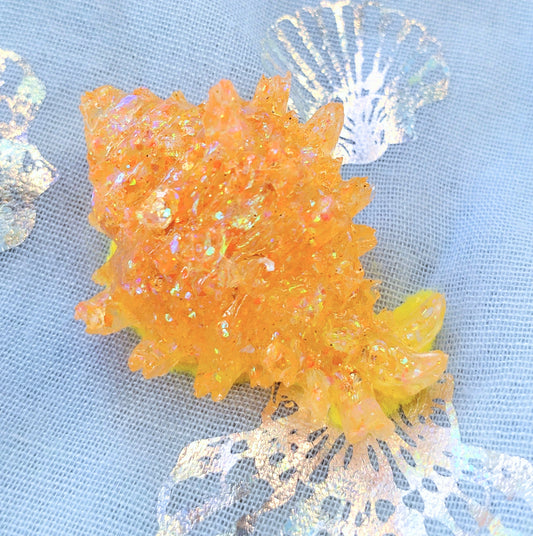 Fridge Magnet - ORANGE RESIN WHELK SHELL
