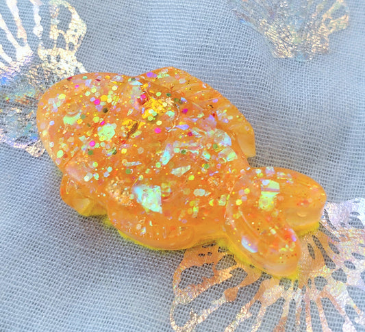 Fridge Magnet - ORANGE RESIN FISH