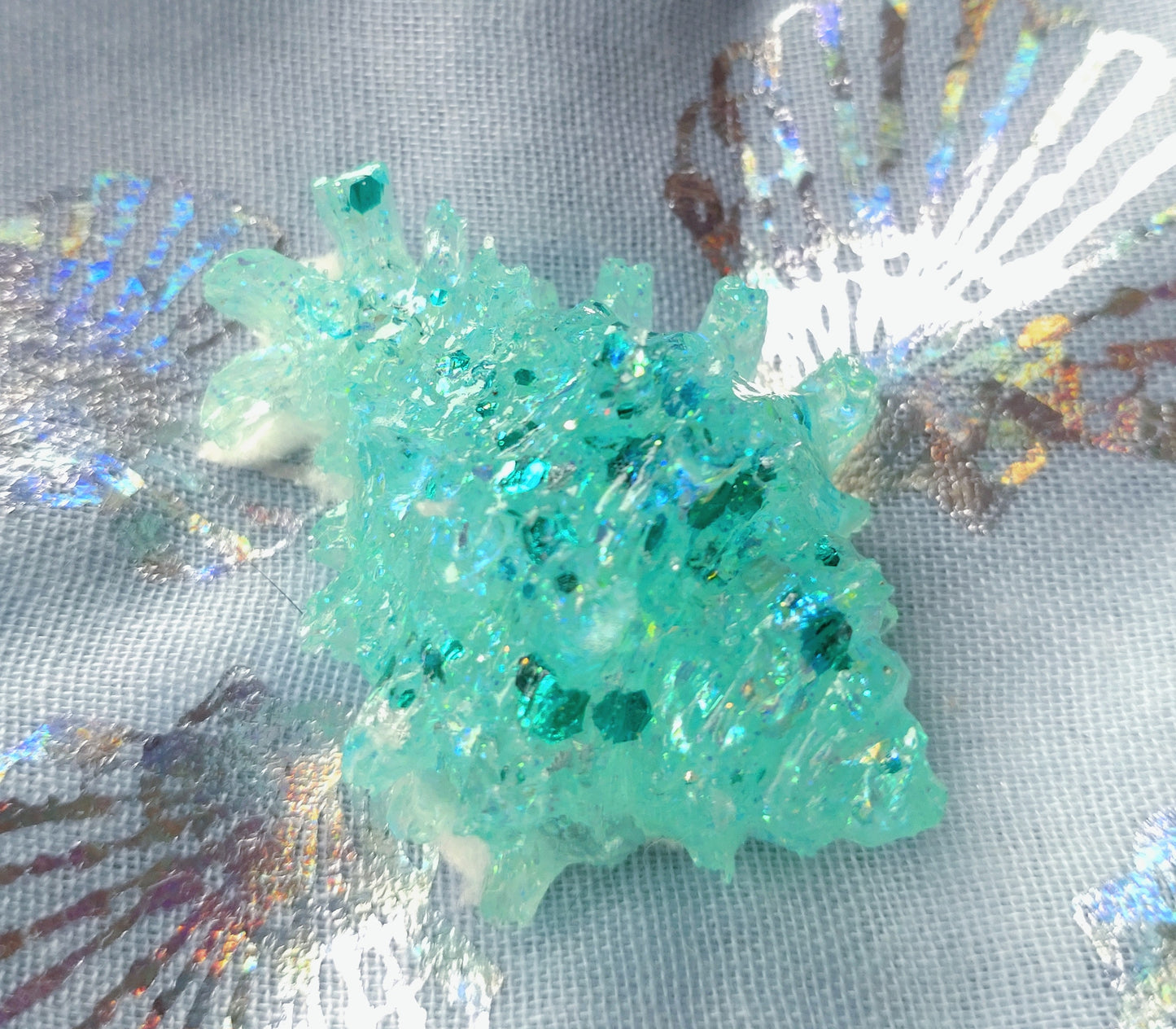 Fridge Magnet - TURQUOISE RESIN SPIKEY WHELK