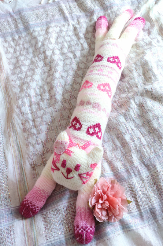 Original Design Fair Isle Felines - HEARTS