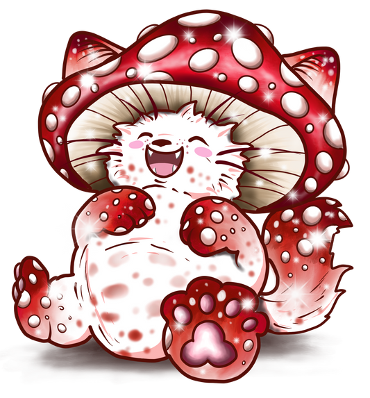 Mushroom Sticker - KITTY MUSHROOM