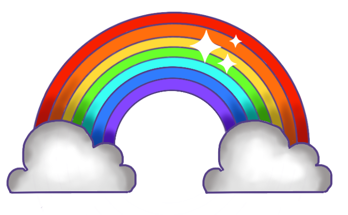 Bright Rainbow Glitter Sticker