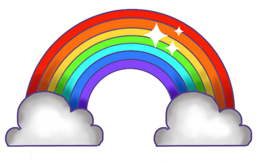 Bright Rainbow Glitter Sticker