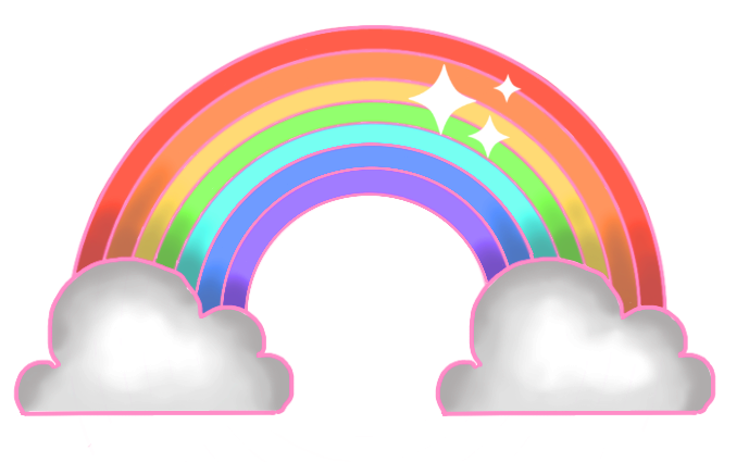 Pastel Rainbow Glitter Sticker