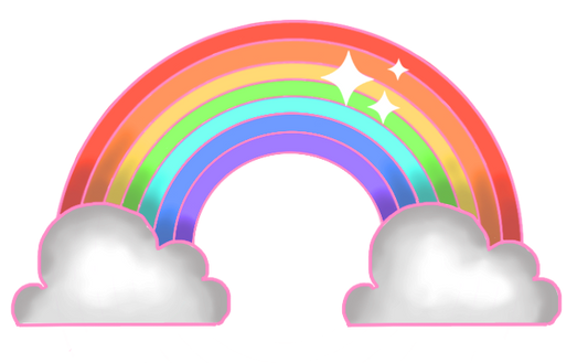 Pastel Rainbow Glitter Sticker