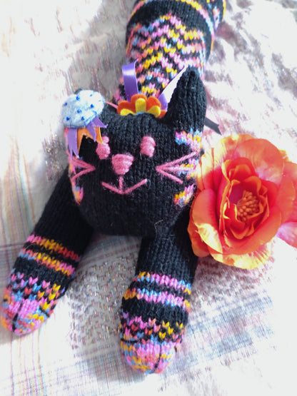 Original Design Fair Isle Feline - RETRO