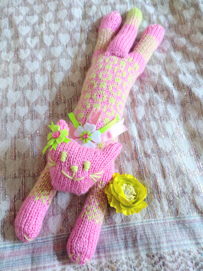Original Design Fair Isle Feline (small) - WATERMELON