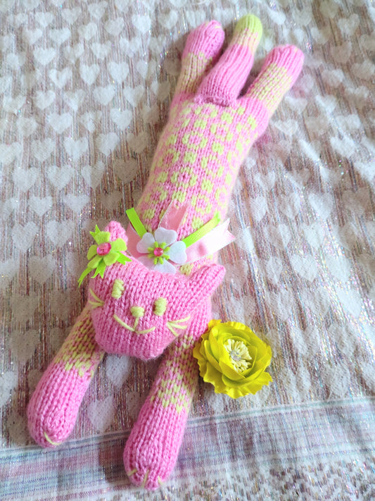 Original Design Fair Isle Feline (small) - WATERMELON