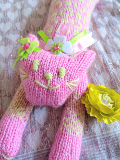 Original Design Fair Isle Feline (small) - WATERMELON