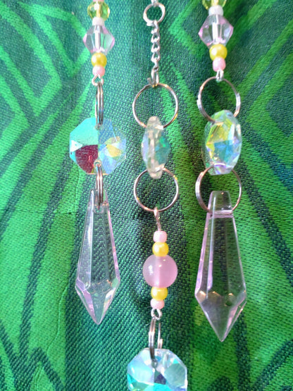 Handmade Suncatcher -PINK AND YELLOW BUTTERFLY