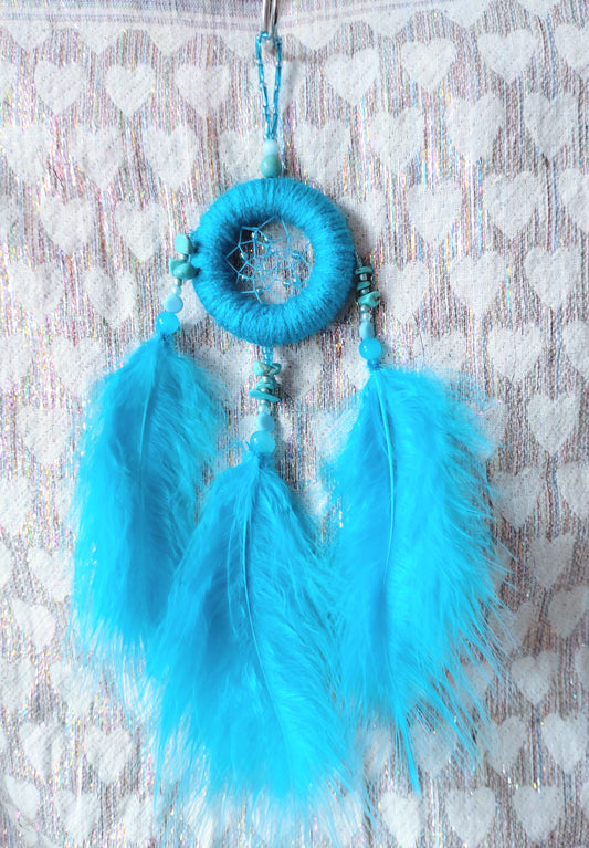 Handmade Dreamcatcher (small) - TURQUOISE with TURQUOISE